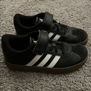 Adidas Black and White Sneakers with Velcro Closure